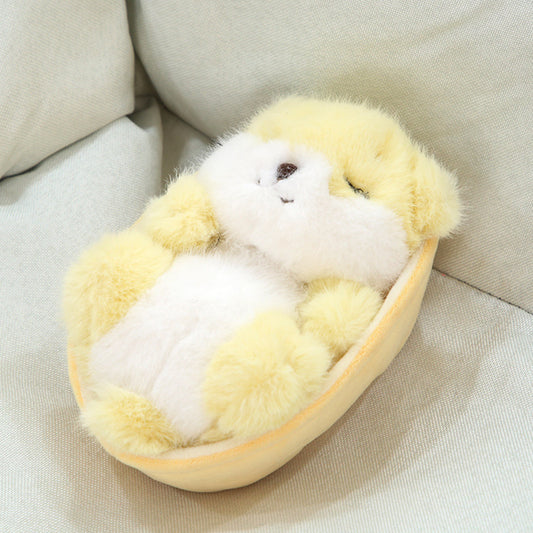 Baby Animal Plush in Bassinet