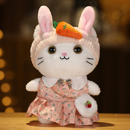 Changeable Outfit Plush Cat Doll 30cm 11.8inch