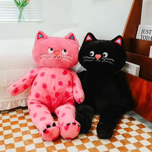 Polka Cat Stuffed Animal