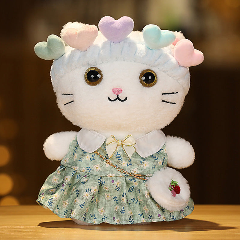 Changeable Outfit Plush Cat Doll 30cm 11.8inch